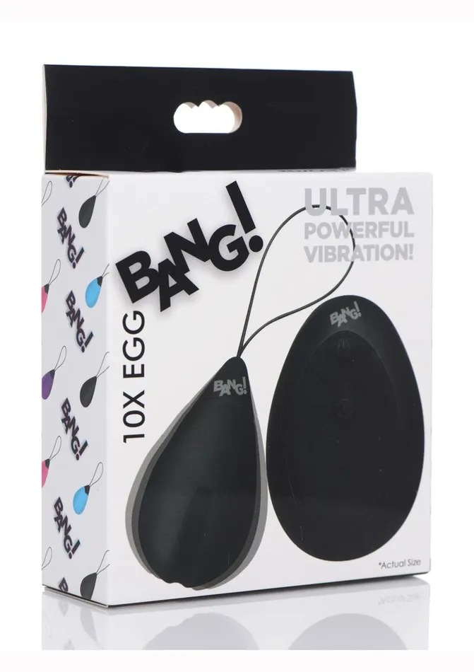 BANG Female Sex Toys Bang 10x Rechargeable Silicone Vibrating Egg with Remote Control