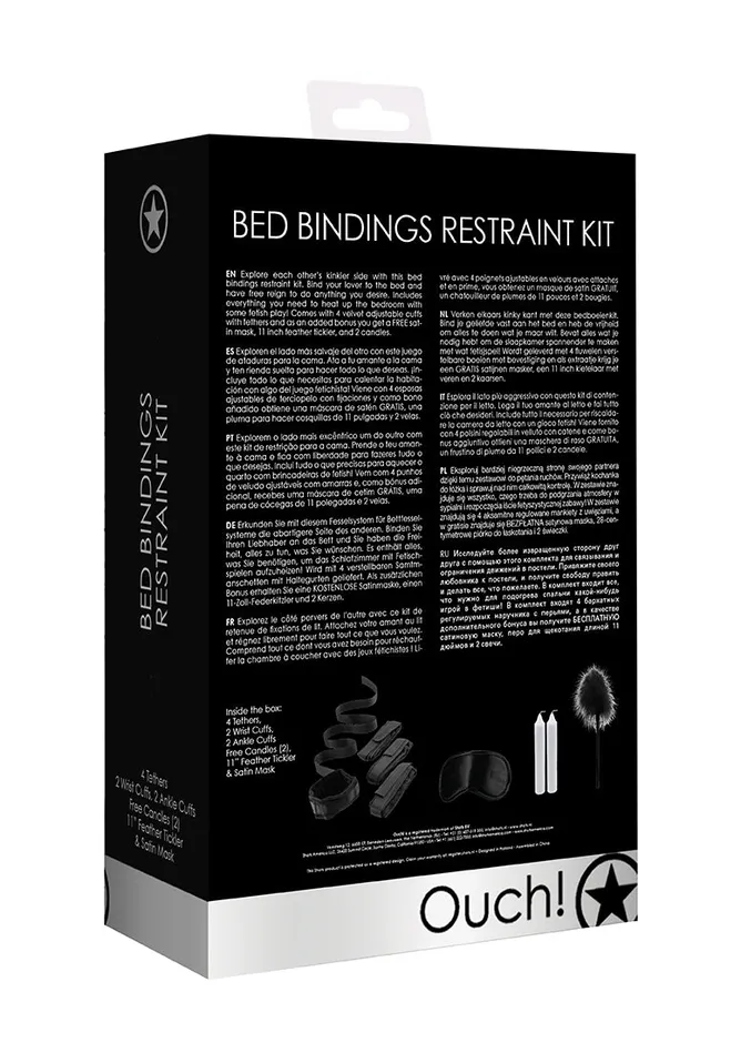Bed Bindings Restraint Kit Black Shots America Anal