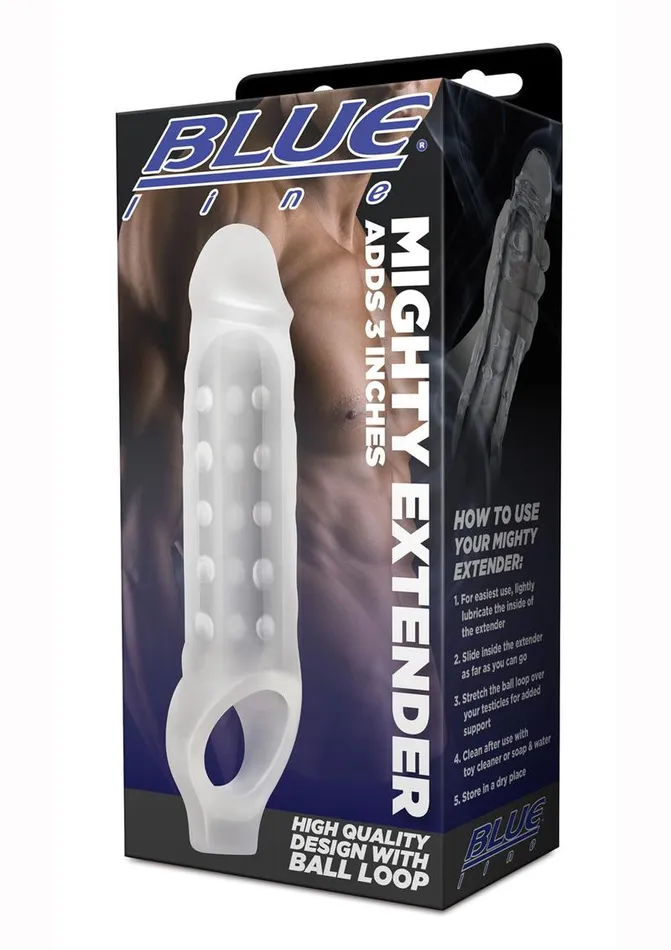Blue Line CandB Gear Male Sex Toys Blue Line C and B Gear Mighty Extender Penis Sleeve Blue Line CandB Gear Male Sex Toys Blue Line C and B Gear Mighty Extender Penis Sleeve