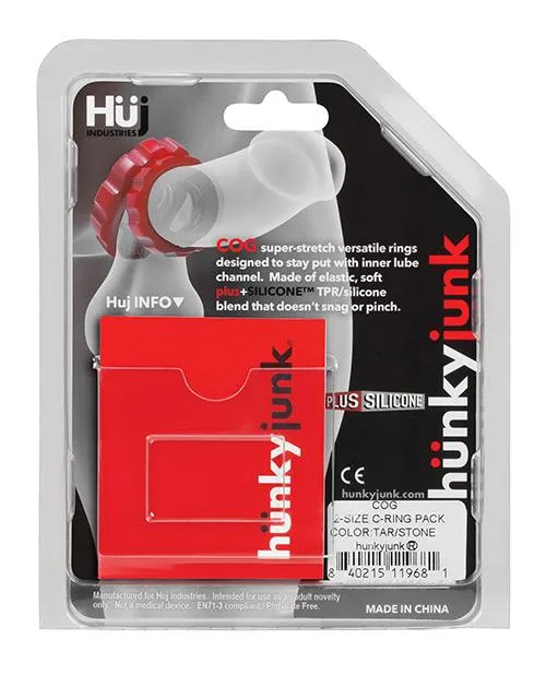 Blue Ox Designs LLCDba Oxballs Male Sex Toys Hunky Junk Cog 2 Size Double Pack CRing