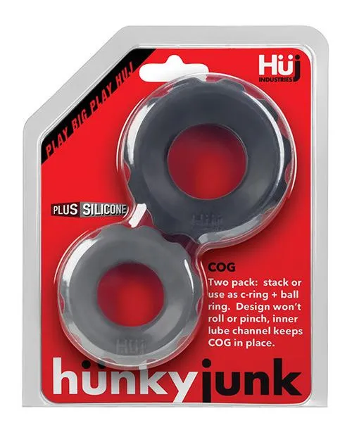 Blue Ox Designs LLCDba Oxballs Male Sex Toys Hunky Junk Cog 2 Size Double Pack CRing