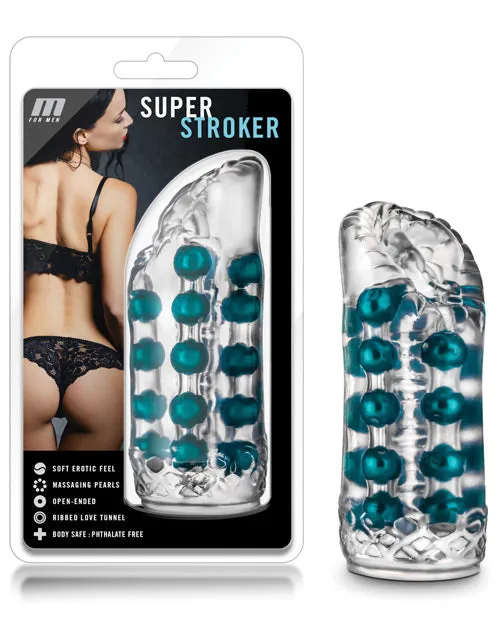 Blush Novelties Male Sex Toys M For Men Super Stroker Clear