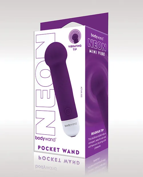 Bodywand Neon Mini Pocket Wand Neon Purple Xgen Vibrators
