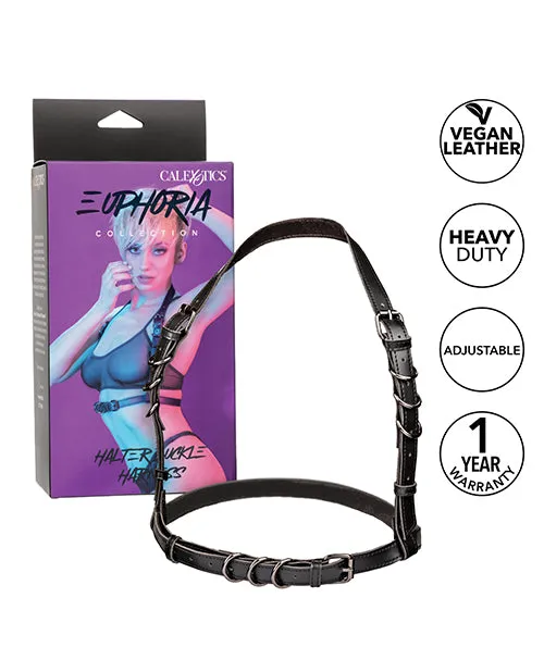 California Exotic Novelties Euphoria Collection Halter Buckle Harness Female Sex Toys