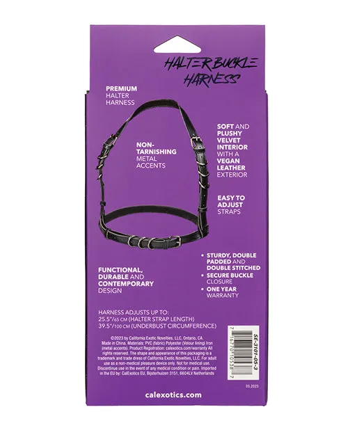 California Exotic Novelties Euphoria Collection Halter Buckle Harness Female Sex Toys