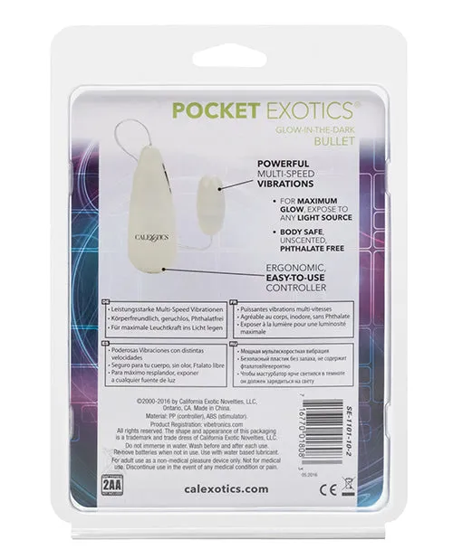 California Exotic Novelties Female Sex Toys Pocket Exotics Glow In The Dark Bullet