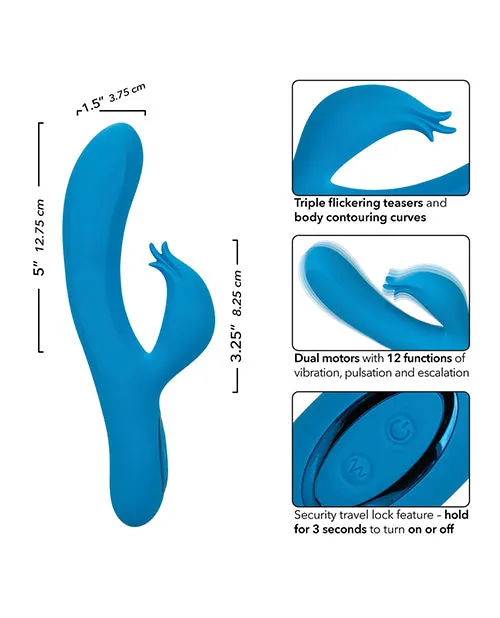 California Exotic Novelties Vibrators Azure Collection Flutter G Vibrator Blue