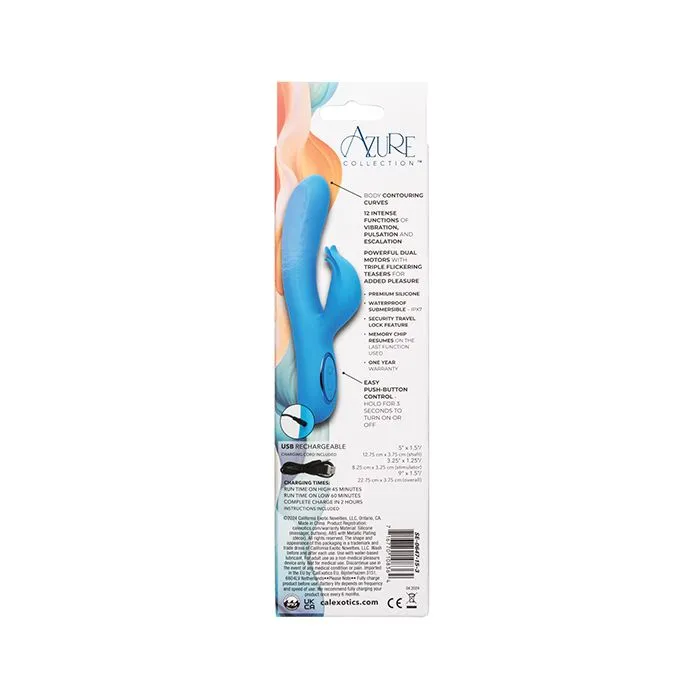 California Exotic Novelties Vibrators Azure Collection Flutter G Vibrator Blue