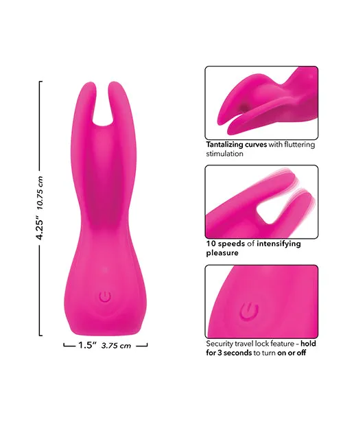 California Exotic Novelties Vibrators Cascade Flutter Rechargeable Vibrator Pink