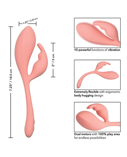 California Exotic Novelties Vibrators Elle Liquid Silicone Bunny Pink