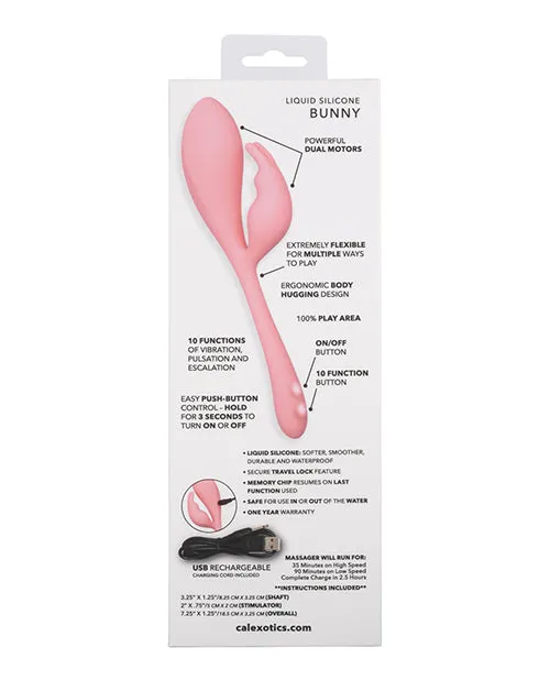 California Exotic Novelties Vibrators Elle Liquid Silicone Bunny Pink