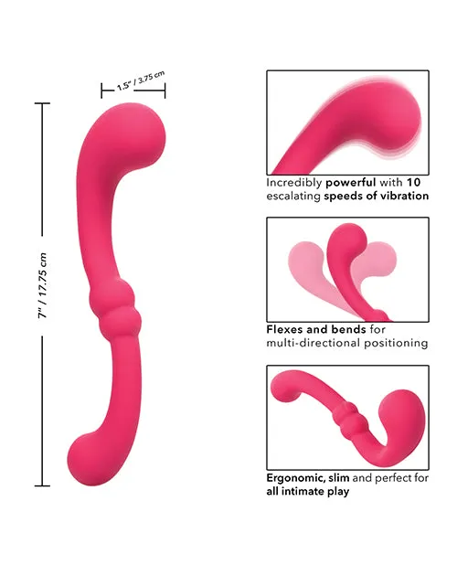 California Exotic Novelties Vibrators Pretty Little Wands Curvy Massager Pink