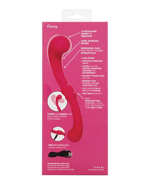 California Exotic Novelties Vibrators Pretty Little Wands Curvy Massager Pink