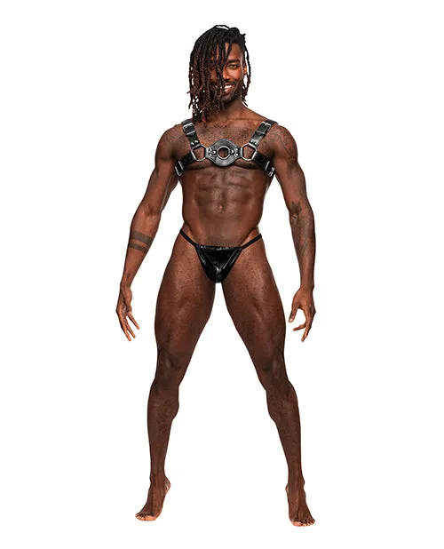 Comme Ci Comme Ca Anal Male Power Libra Chest Harness Black OS