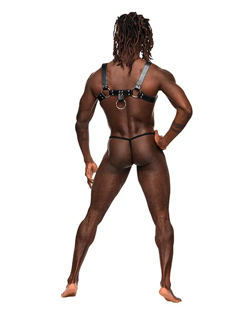 Comme Ci Comme Ca Anal Male Power Libra Chest Harness Black OS