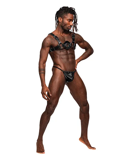 Comme Ci Comme Ca Anal Male Power Libra Chest Harness Black OS