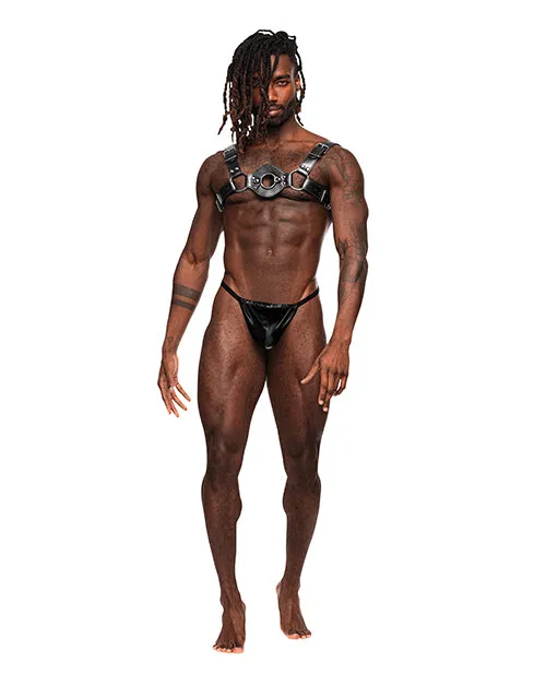 Comme Ci Comme Ca Anal Male Power Libra Chest Harness Black OS