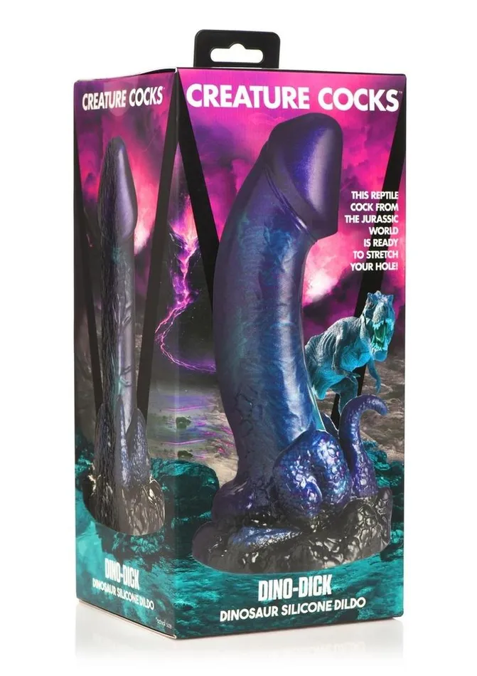 Creature Cocks Dino Dick Dinosaur Silicone Dildo Large Purle Creature Cocks Dildos