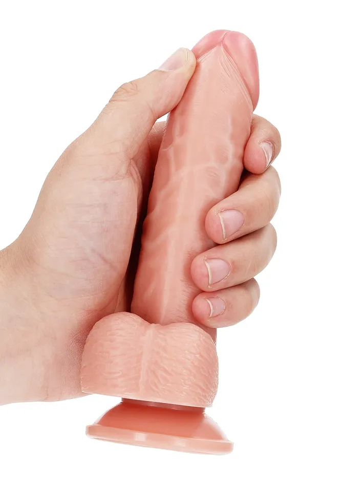 Curved Realistic Dildo Balls Suction Cup 6 155 Cm Shots America Dildos