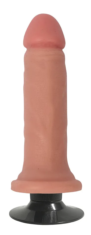 Dildos Curve Toys 6 Bareskin Vibrating Dildo No Balls Vanilla