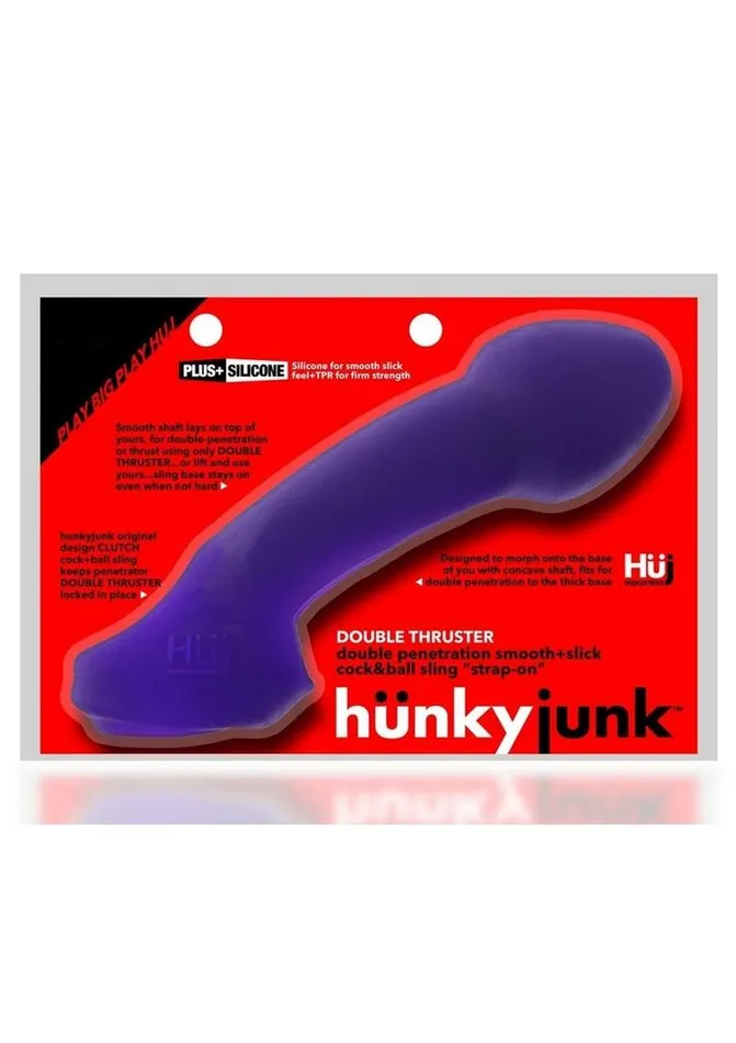 Dildos Hunkyjunk Double Thruster Textured Double Penetrator Sling Hunkyjunk
