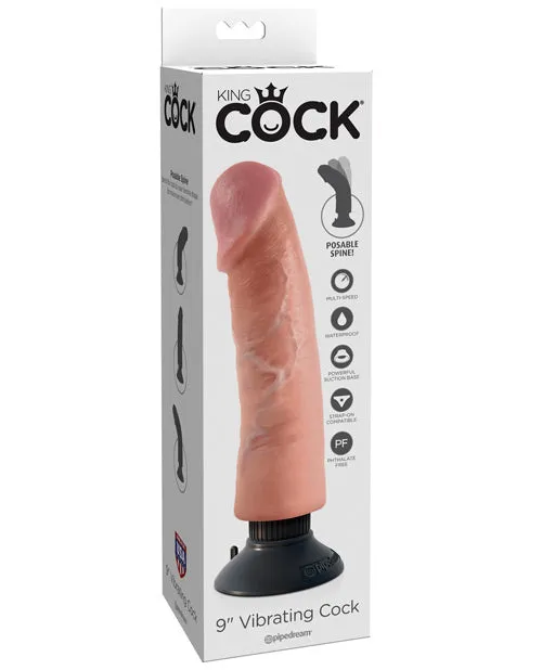 Dildos Pipedream Products King Cock 9 Vibrating Cock Flesh