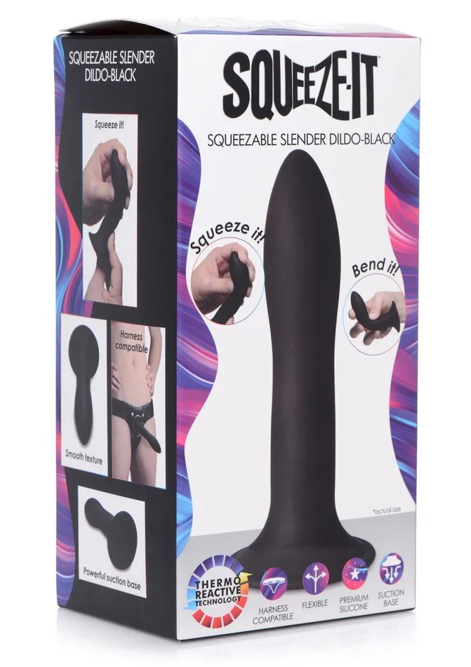 Dildos SqueezeIt Squeezable Slender Silicone Dildo SQUEEZEIT