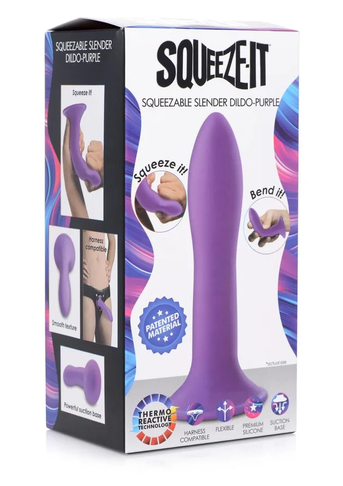Dildos SqueezeIt Squeezable Slender Silicone Dildo SQUEEZEIT