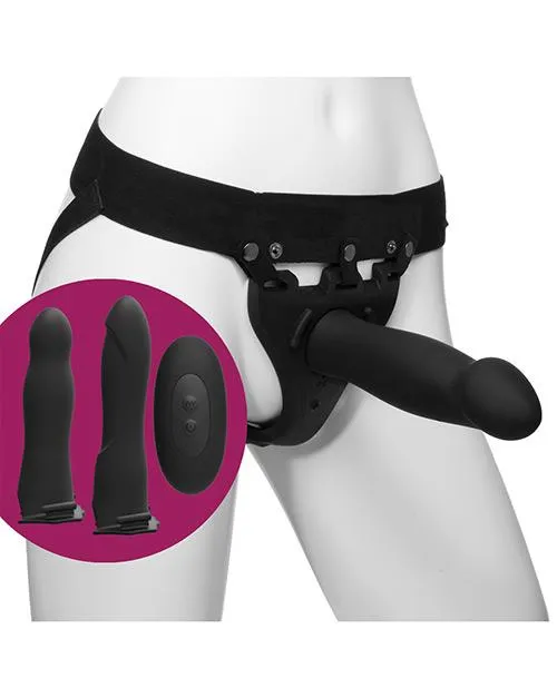 Doc Johnson Body Extensions Hollow Silicone Vibrating 4 Piece StrapOn Set Female Sex Toys Doc Johnson Body Extensions Hollow Silicone Vibrating 4 Piece StrapOn Set Female Sex Toys