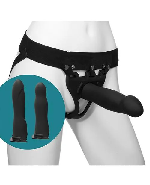 Doc Johnson Body Extensions Hollow Silicone Vibrating 4 Piece StrapOn Set Female Sex Toys