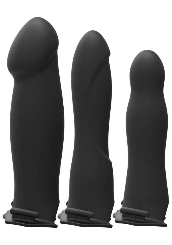 Doc Johnson Body Extensions Hollow Silicone Vibrating 4 Piece StrapOn Set Female Sex Toys