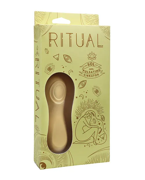 Doc Johnson Female Sex Toys Ritual Sol Rechargeable Silicone Pulsating Vibe Yellow