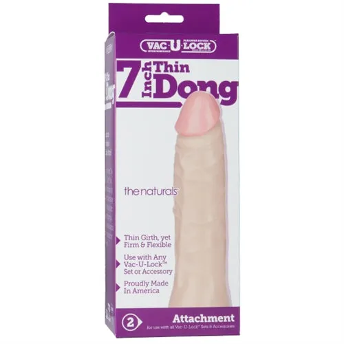 Doc Johnson VacULock The Naturals Thin Dildo Dildos