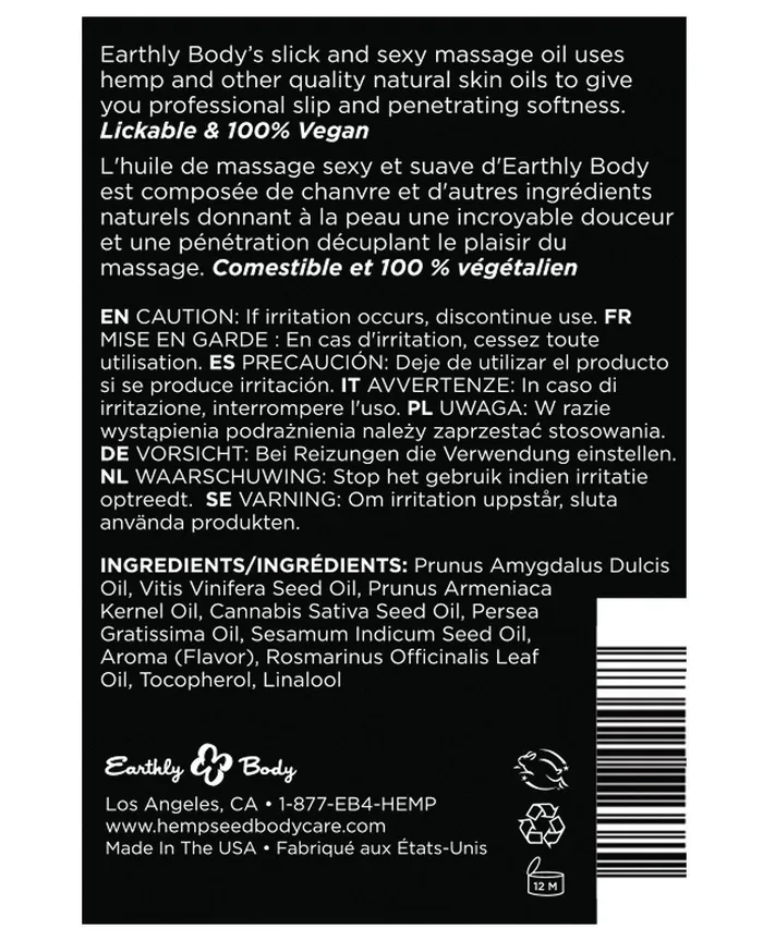 Earthly Body Couples Earthly Body Edible Massage Oil 2 Oz