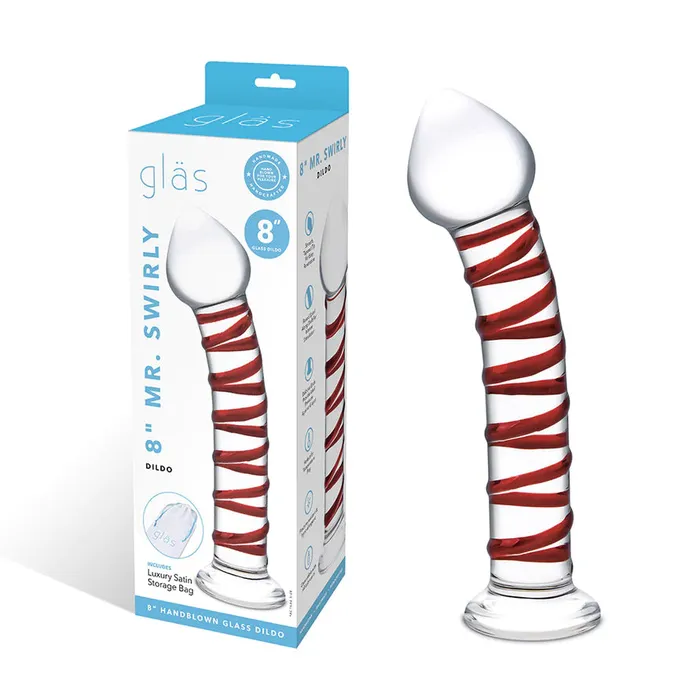 Electric Eel INC Dildos Glas 8 Mr Swirly Glass Dildo Red