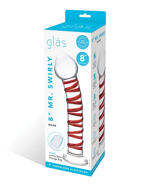 Electric Eel INC Dildos Glas 8 Mr Swirly Glass Dildo Red