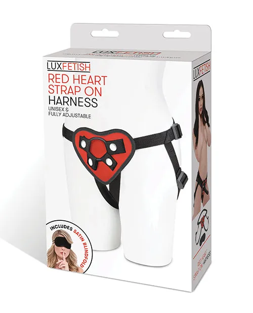 Electric Eel INC Lux Fetish Red Heart Strap On Harness Set Female Sex Toys Electric Eel INC Lux Fetish Red Heart Strap On Harness Set Female Sex Toys