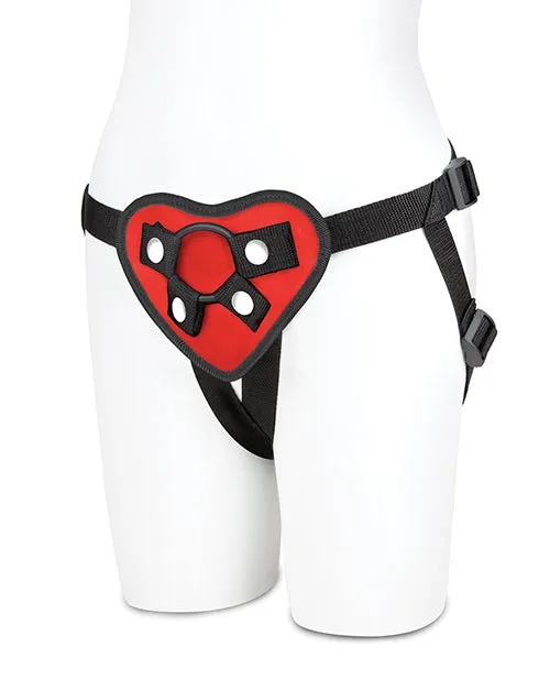 Electric Eel INC Lux Fetish Red Heart Strap On Harness Set Female Sex Toys