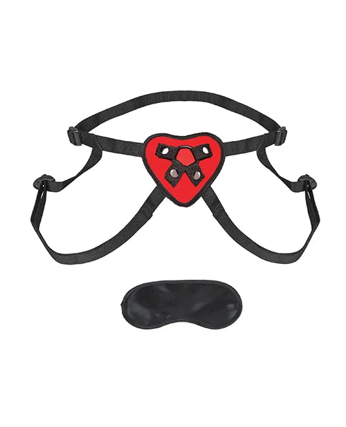 Electric Eel INC Lux Fetish Red Heart Strap On Harness Set Female Sex Toys