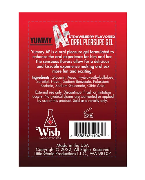 Enhancers Little Genie Productions LLC Yummy AF Oral Pleasure Gel 22 oz Strawberry