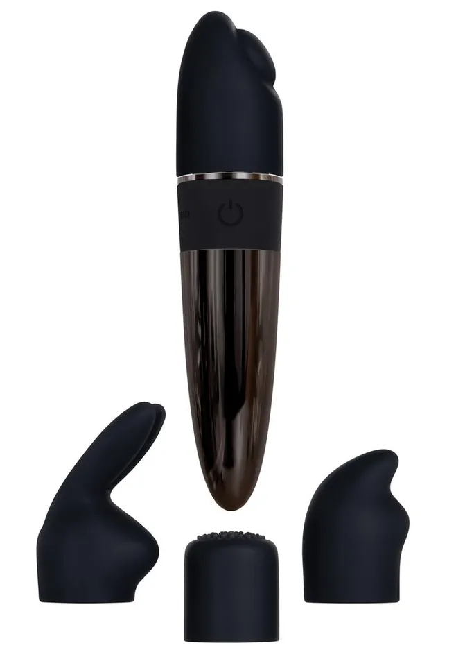 Evolved Female Sex Toys Tiny Treasures Silicone Rechargeable Vibrator with Multiple Attachments