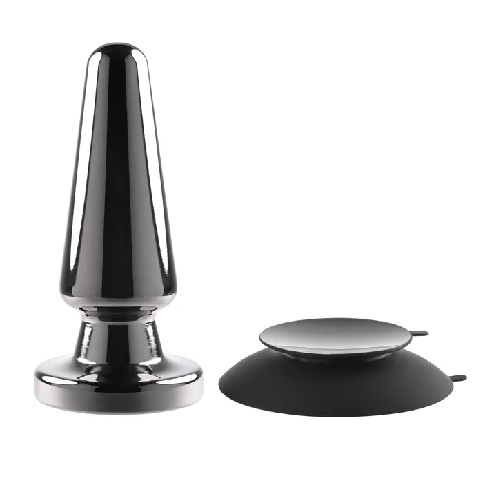 Evolved Novelties Advanced Metal Plug Vibrating Metal Plug With Suction Cup Base Male Sex Toys