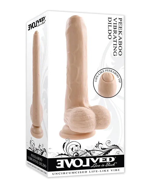 Evolved Novelties INC Peek A Boo Vibrating Dildo Ivory Vibrators