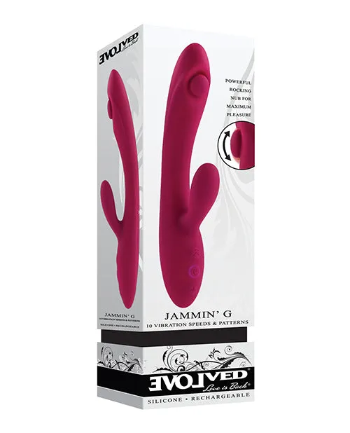 Evolved Novelties INC Vibrators Jammin G Stroking GSpot Vibe Burgundy