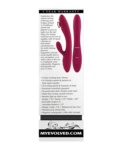 Evolved Novelties INC Vibrators Jammin G Stroking GSpot Vibe Burgundy