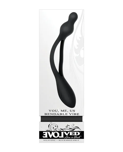 Evolved Novelties INC Vibrators You Me Us Bendable Vibe Black