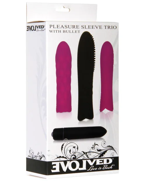 Evolved Pleasure Sleeve Trio w Bullet Evolved Vibrators