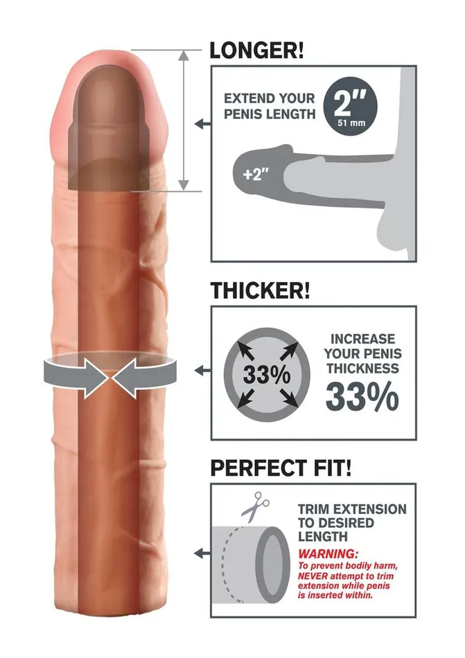 Fantasy XTensions Male Sex Toys Fantasy XTensions Perfect 2in Extension Sleeve Fantasy XTensions Male Sex Toys Fantasy XTensions Perfect 2in Extension Sleeve