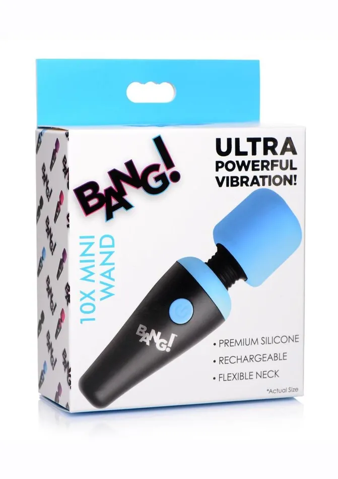 Female Sex Toys BANG Bang 10x Vibrating Mini Rechargeable Silicone Wand Massager