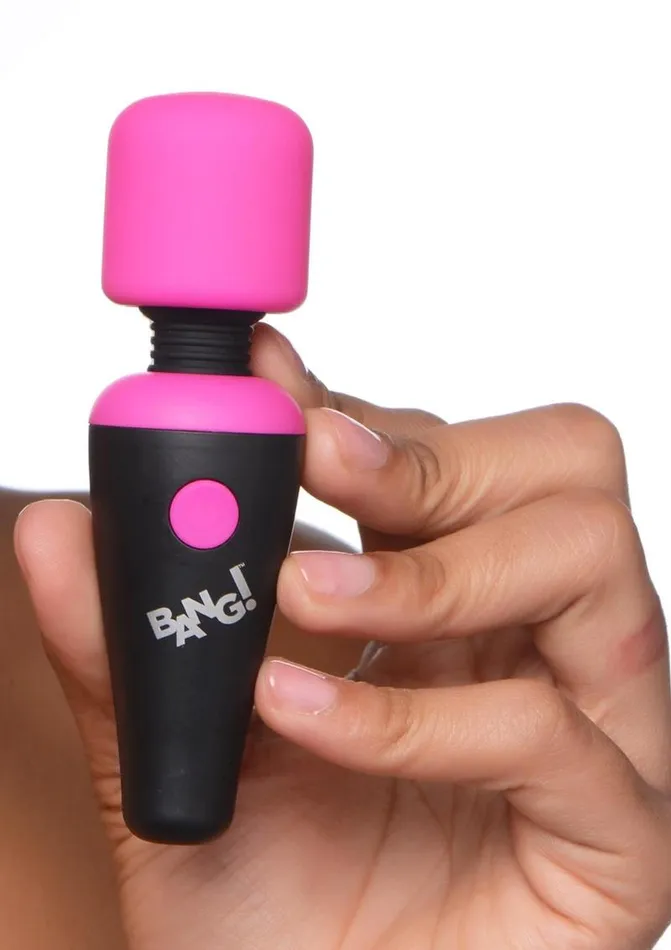 Female Sex Toys BANG Bang 10x Vibrating Mini Rechargeable Silicone Wand Massager